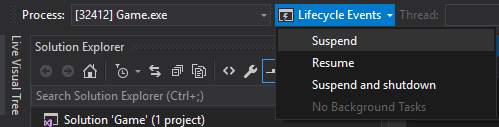 Lifecycle Events Toolbar