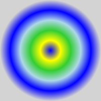 Screenshot eines radialen Farbverlaufs.