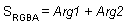 Gleichung des Add-Vorgangs (s(rgba) = arg1 + arg 2)