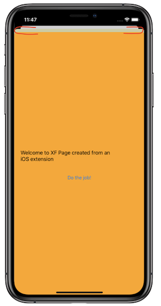 Screenshot: Willkommen bei X F-Seite, die aus einer i O S-Erweiterungsnachricht auf einem mobilen Gerät erstellt wurde.