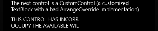 UWP CustomControl mit Bad ArrangeOverride-Implementierung