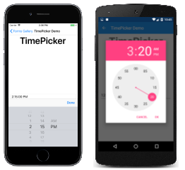 TimePicker-Beispiel