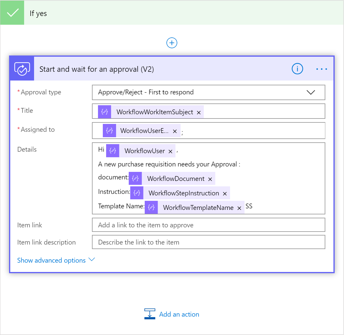 Microsoft Power Automate approval