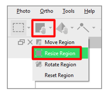 Resize Region tool.