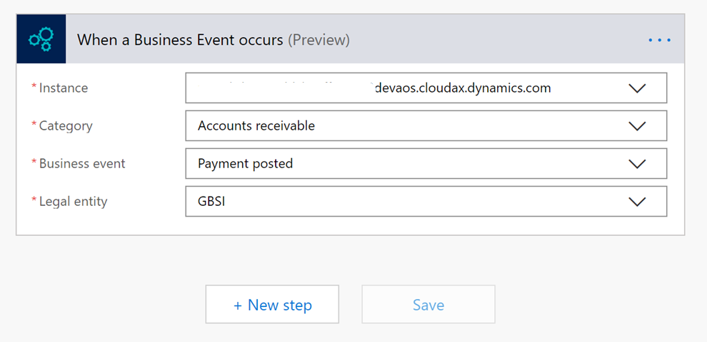 Microsoft Power Automate business event trigger