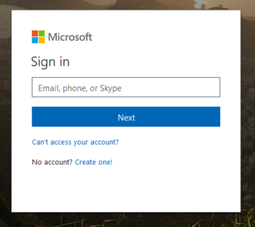 Οθόνη εισόδου Microsoft Entra.