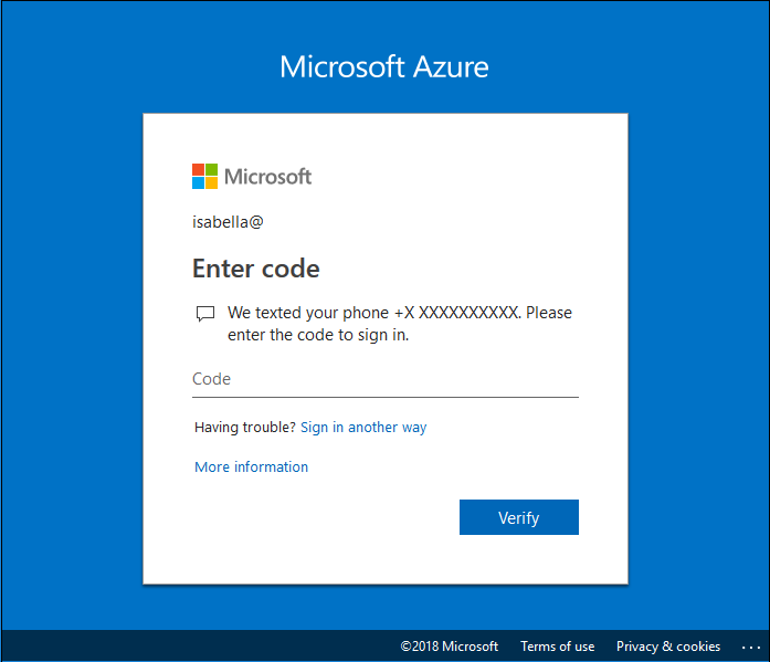 Screenshot showing the window where you can respond to security verification such as a PIN code.
