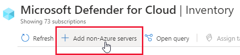 Adding non-Azure machines from the asset inventory page.