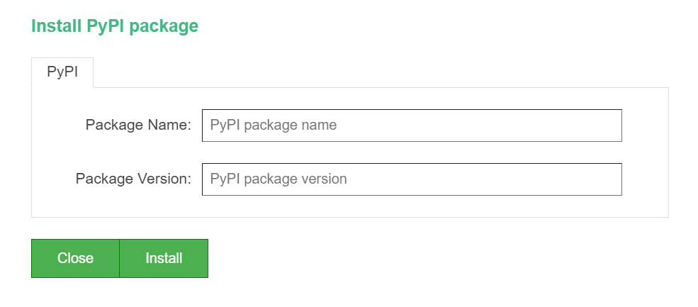 Screenshot showing how to install PyPI.