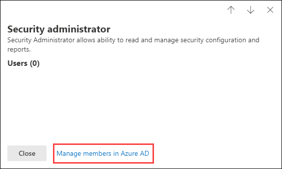 The link to manage permissions in Azure Active Directory