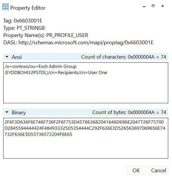 Screenshot that shows the Property Editor completed page.