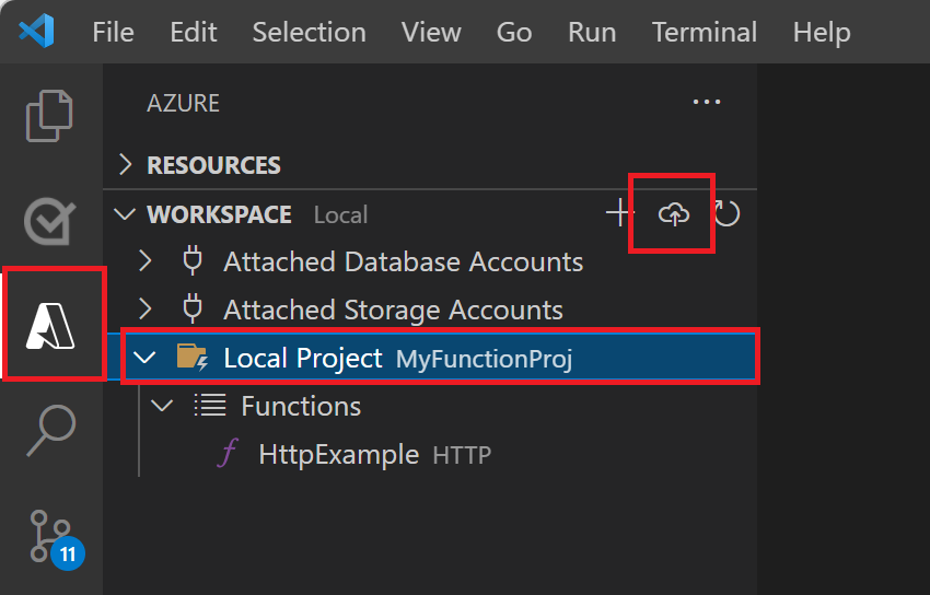 Deploy project from the Visual Studio Code workspace