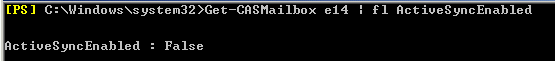 Screenshot shows the example of running the Get-CASMailbox cmdlet.