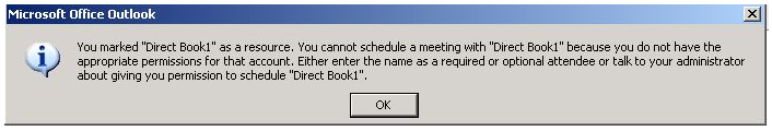 Screenshot of the error message in Outlook 2007.