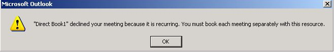 Screenshot of the error message in Outlook 2010.