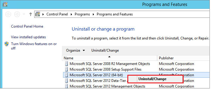 Uninstall SQL Server