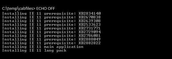 Screenshot shows the Samplescript.bat script output.