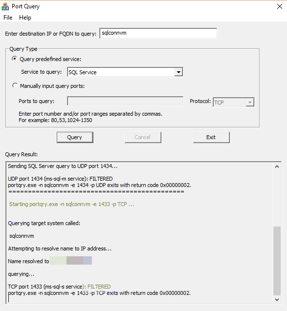 Screenshot of examples output of Default instance on default port: Non-working scenario.