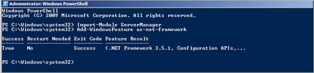 Screenshot shows the output of the command in Windows PowerShell.