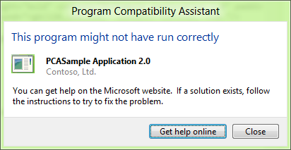application fails due to missing windows features dialog