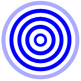 Several concentric circles seemingly expanding from the center