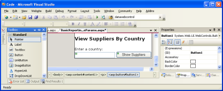 Add a TextBox to the Page with ID CountryName