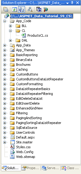 Add a New Folder Named CL and a Class Named ProductsCL.cs