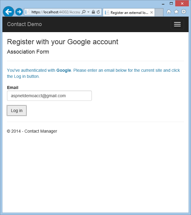 Register with your Google Account