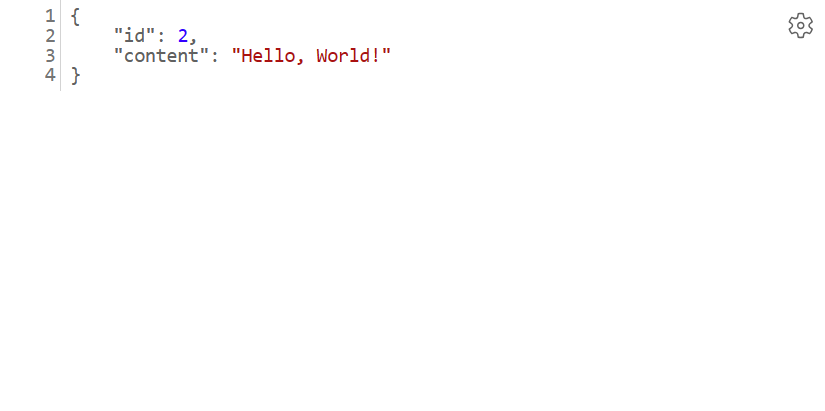 Screenshot of Spring Boot Hello World web app running in Azure App Service in introduction.