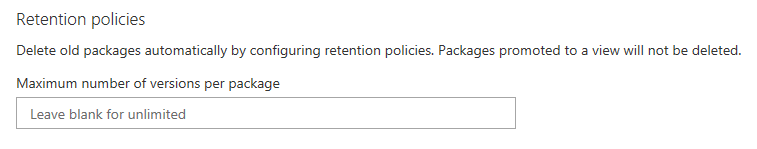 retention policies setting