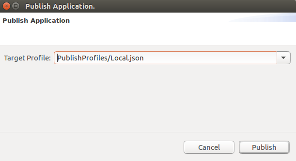 Azure Service Fabric publish local JSON