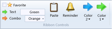 Ribbon controls