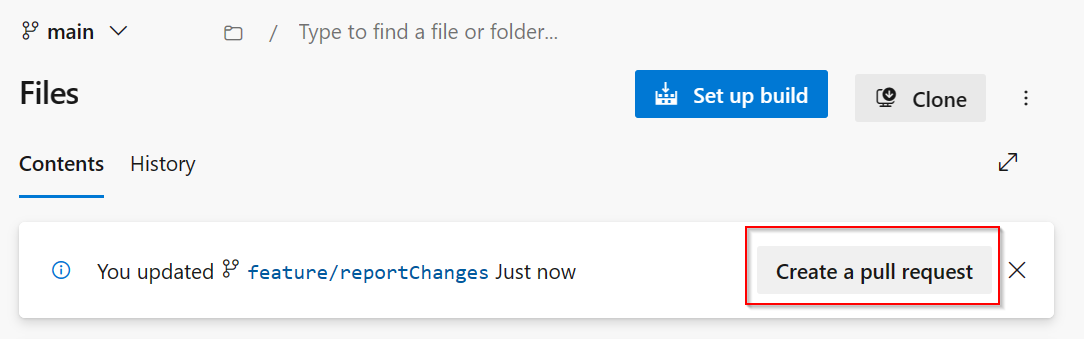 Screenshot showing a new pull request created.