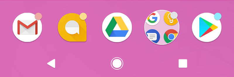 Example notification badges on app icons
