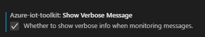 Screenshot of Show Verbose Message enabled.