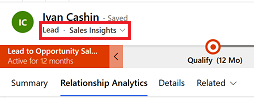 Screenshot of the drop-down to select the Sales Insights form