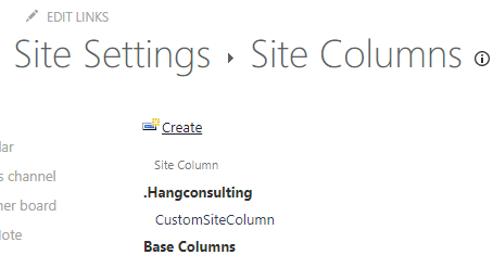 Create new site column.