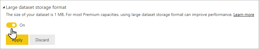 Enable large dataset slider