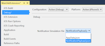 Select a notifications JSON file