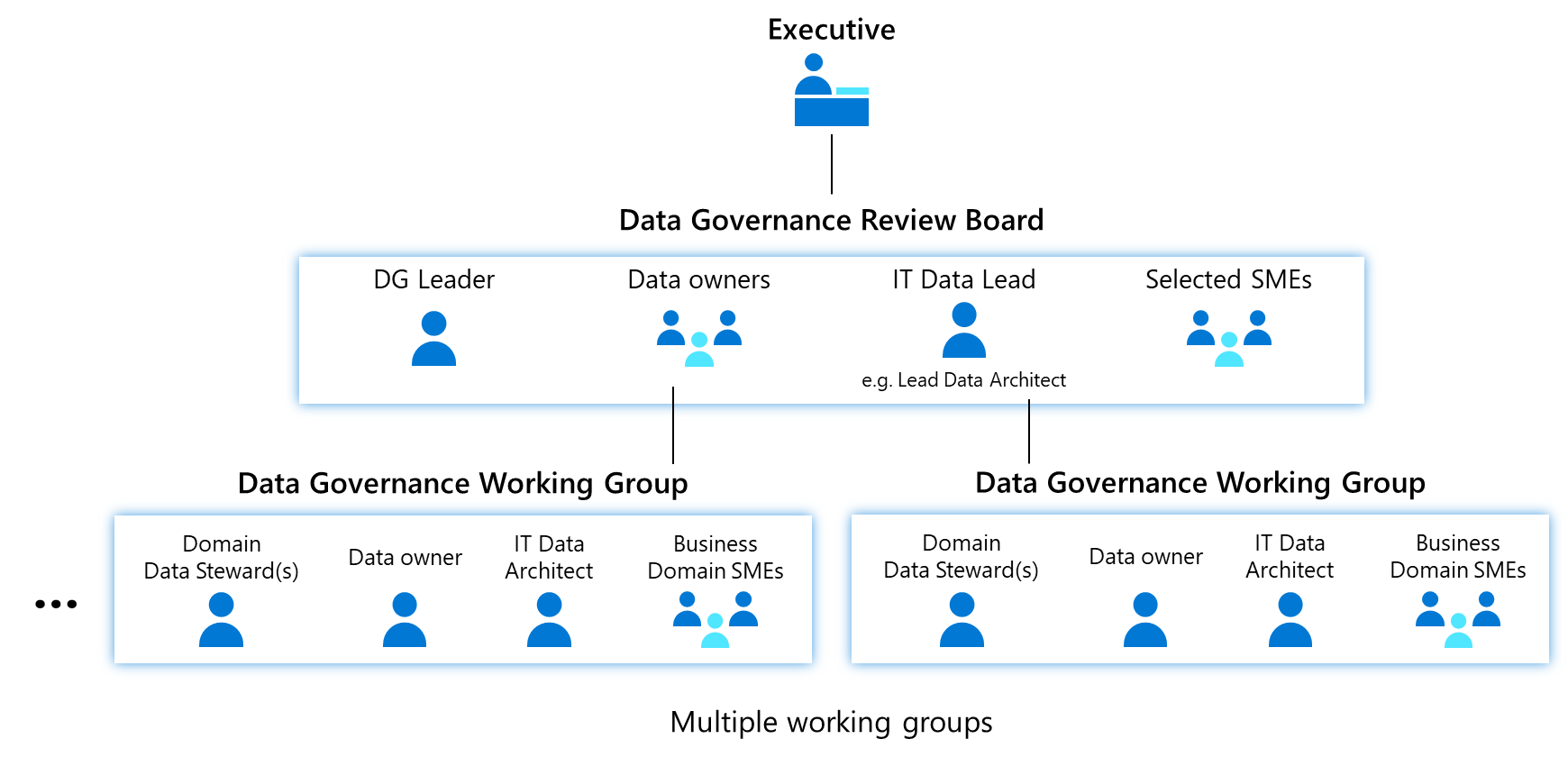 Diagram of the structure of how to organize data governance.
