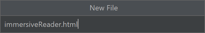 Screenshot of the new html file name.