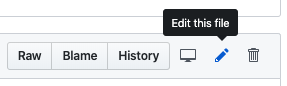 Edit file button in GitHub interface