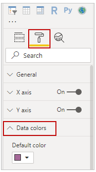 Image of Visualization format options for default color.
