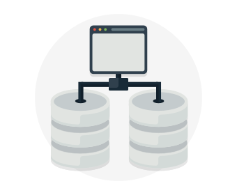 A web server and two databases