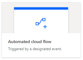 The Automated flow option in Power Automate.