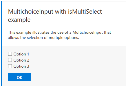 An example multi-selection input