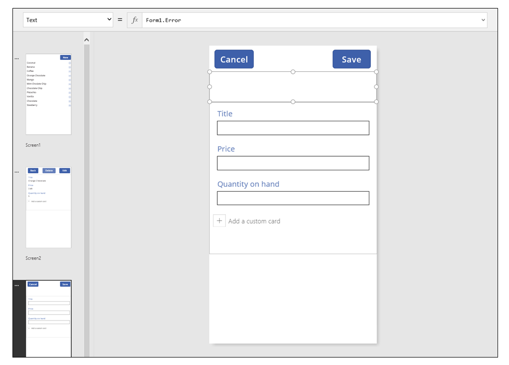 Display form with added "Edit" button