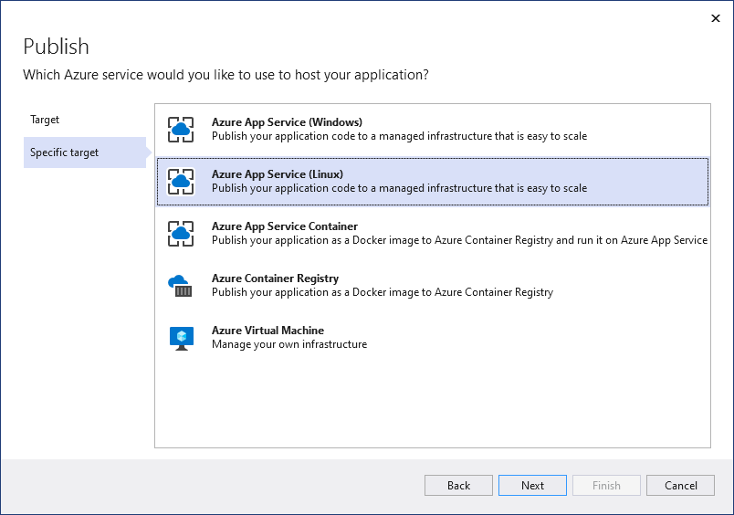 select the appropriate Azure service for your project