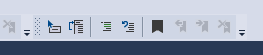 Screenshot of the Editor toolbar in Visual Studio.