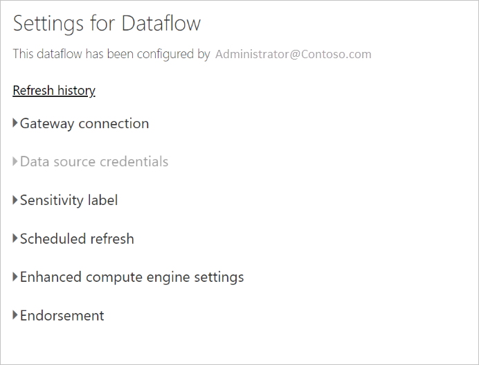 dataflow settings